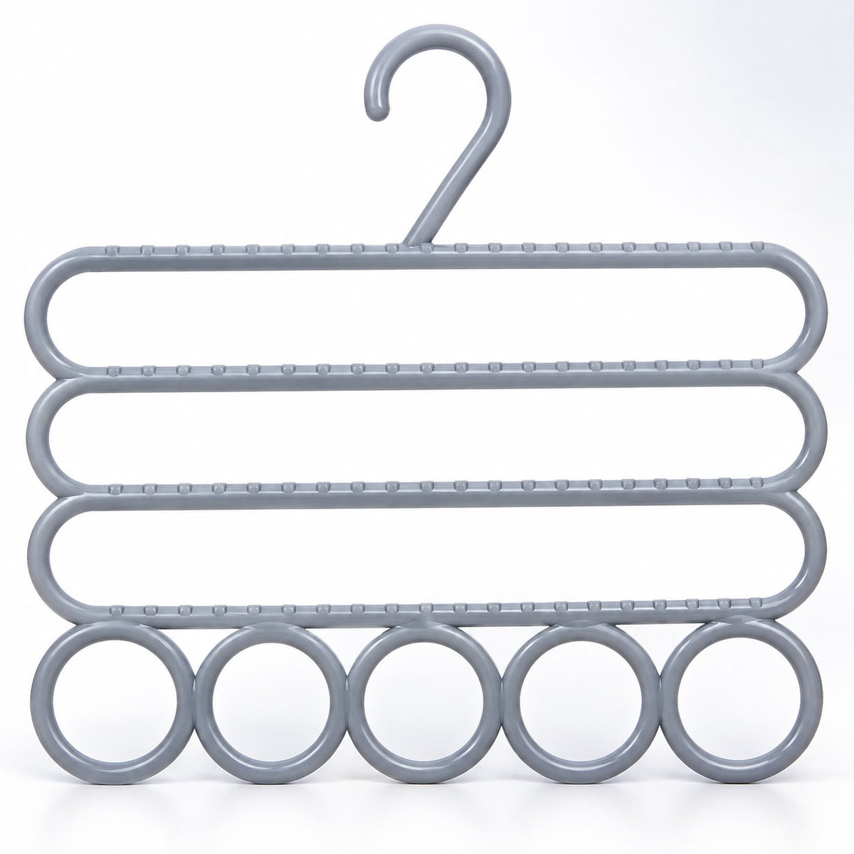 3 Layer and 5 Holes Multipurpose Scarf Plastic Hanger