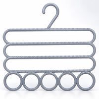 3 Layer and 5 Holes Multipurpose Scarf Plastic Hanger