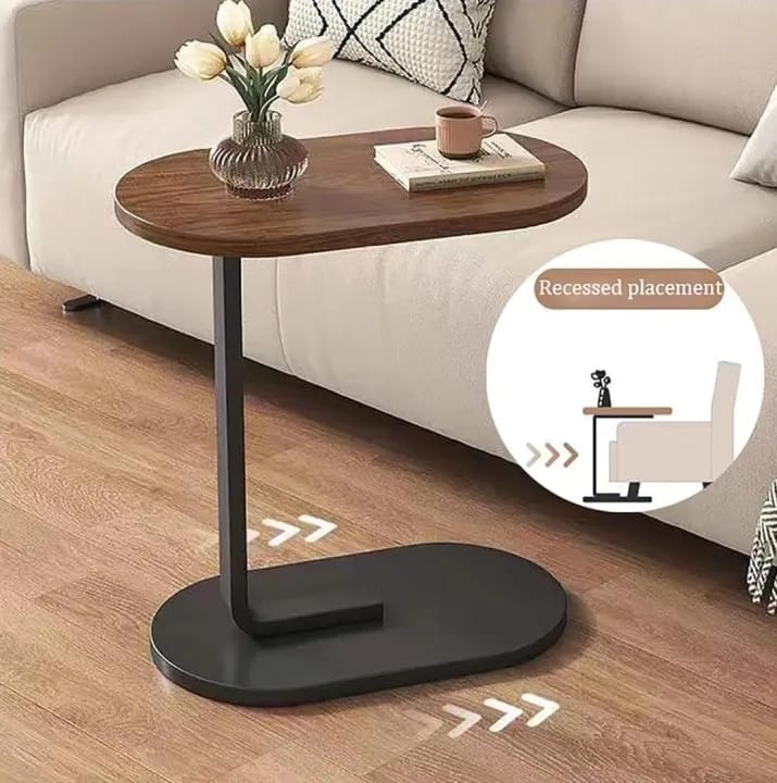 Oval C Shaped Sofa Side Table Laptop Table Coffee Table