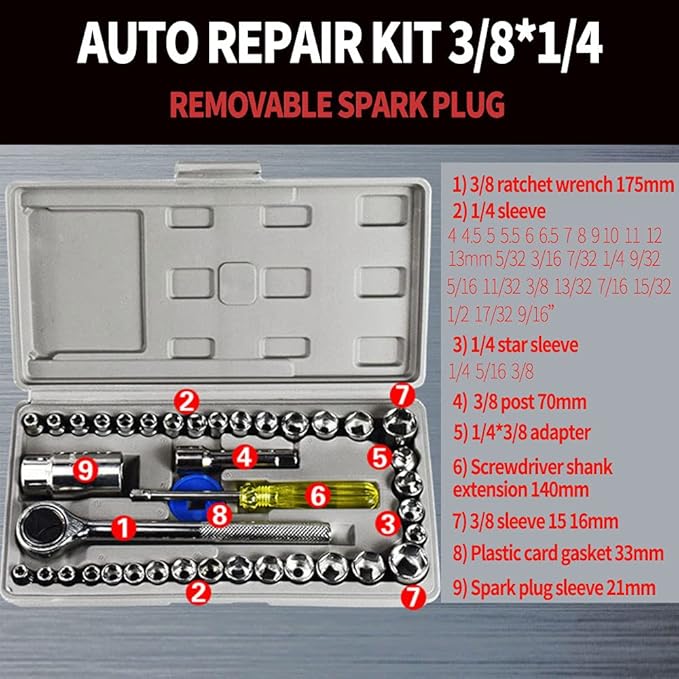 Aiwa - Socket Wrench Tool Set - Genzzes