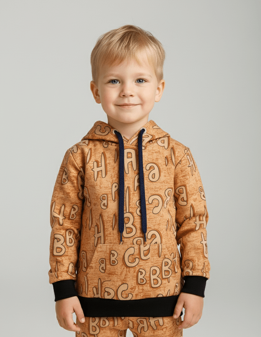 Alphabet Print Kids Tracksuit - Genzzes