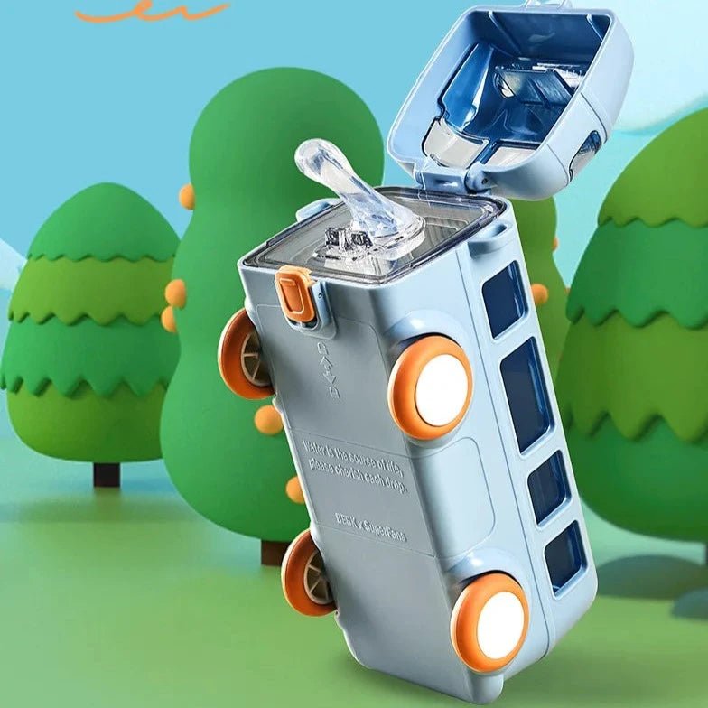 Car Design Kids Water Bottle with Strap - Genzzes