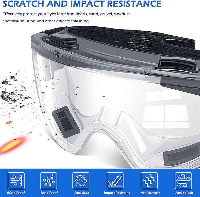 Clear Anti-Fog Safety Goggles