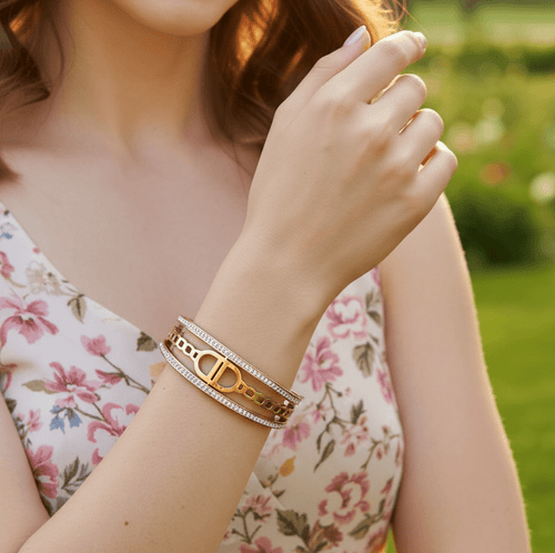 Crystal D-Link Bangle - Genzzes