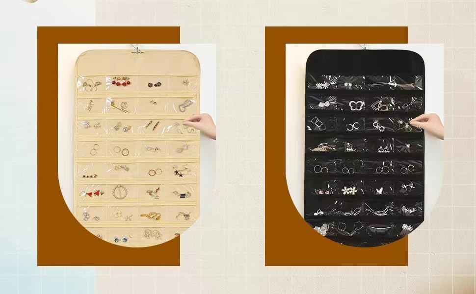 Double-Sided Hanging Jewelry Organizer
