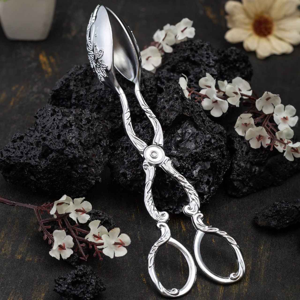 Elegant Stainless Steel Serving Tongs