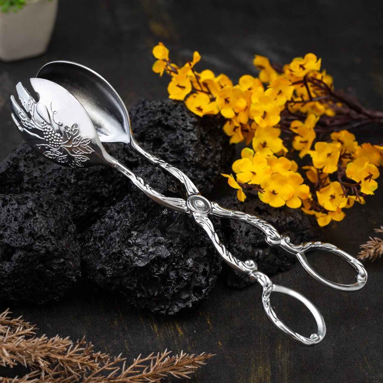 Elegant Stainless Steel Serving Tongs