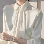 Exquisite Collar Long-sleeve Women's Chic And Fashionable Blouse