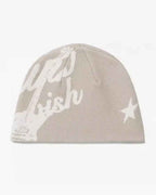 Fashionable Casual Versatile Knitted Hat With Embroidered Letters For Both