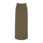 French-style Sophisticated Solid-color High-waisted Skirt With A Slit - Genzzes