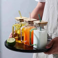 Glass Mug With Bamboo Lid & Straw