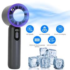 Crystal Transparent 100 Speed Fan,1800MAH battery Portable Fan Handheld