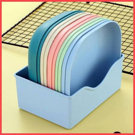 10pcs Plates Set With Holder