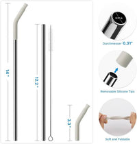 Stainless Steel Tumbler Straw with Silicone Sipper