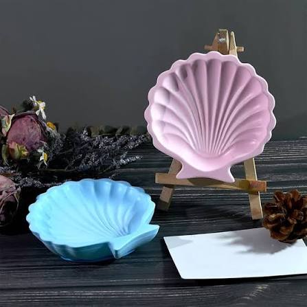 Imported Sea Shell Silicone Soap Tray (Mix/Random colour)