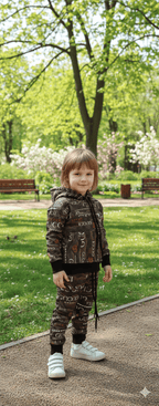 Kids All-Over Print Hoodie & Trouser Set - Genzzes