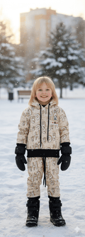 Kids Alphabet Print Hoodie Set - Genzzes