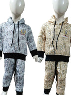 Kids Alphabet Print Hoodie Set