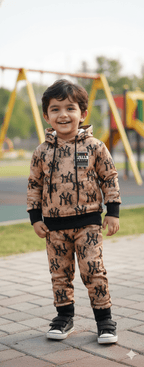 Kids NY Pattern Hoodie & Trouser Set - Genzzes