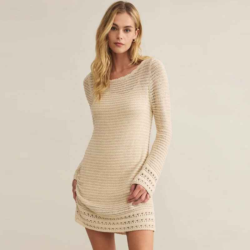 Knitted Beach Sun-protective Tunic Dress