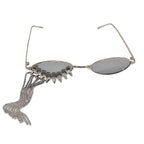 Korean-style Luxury Glamorous Rhinestone-tasseled Sunglasses With A Niche Designer-inspired Look