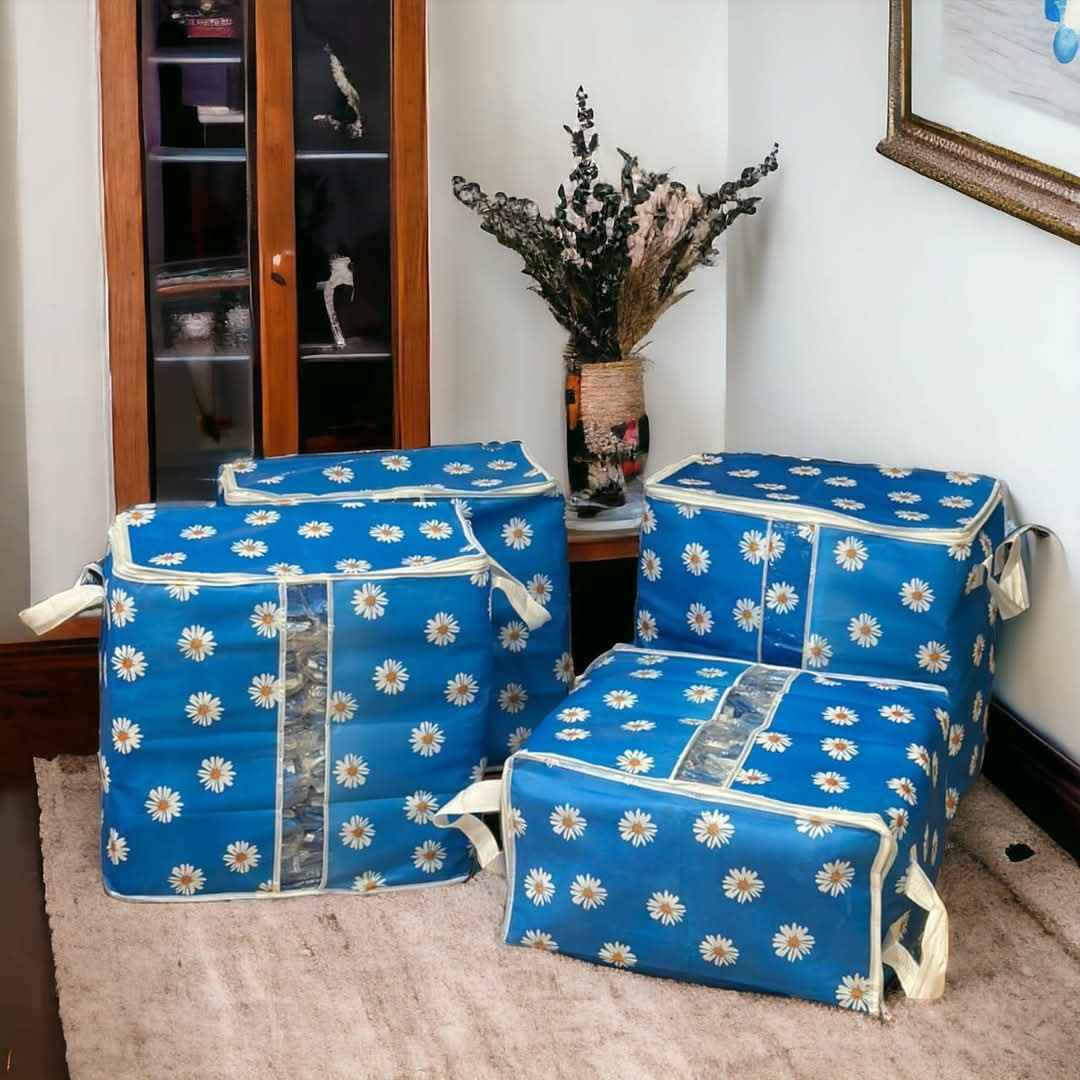 Large Capacity Daisy Print Storage Bags