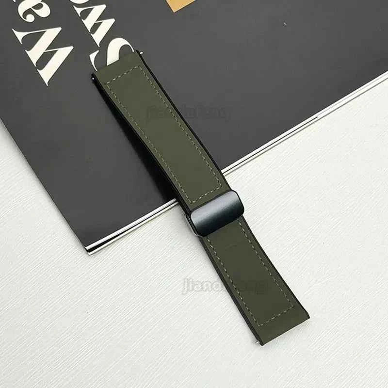 Leather Silicone Magnetic Strap