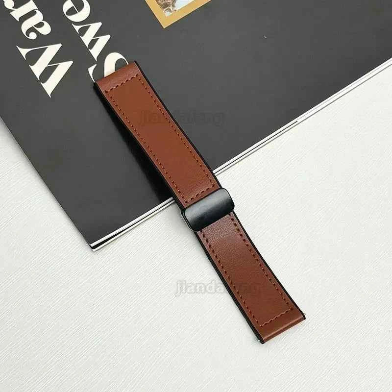 Leather Silicone Magnetic Strap