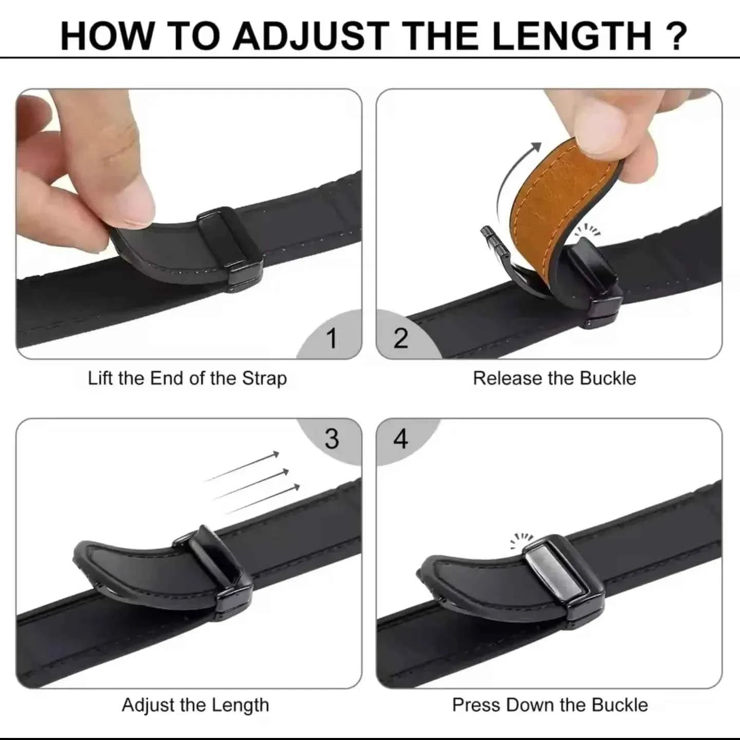 Leather Silicone Magnetic Strap