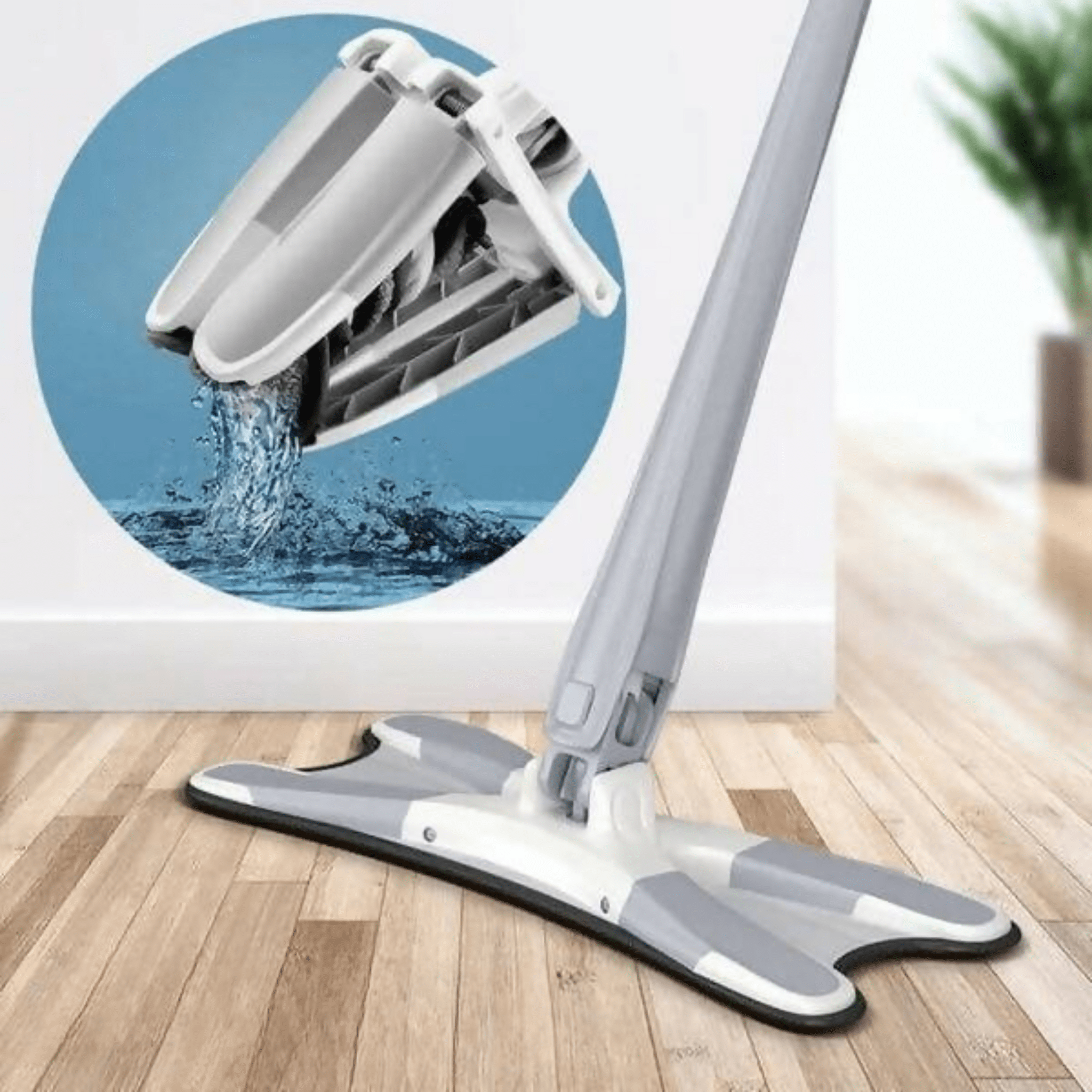 Microfiber 360° Swivel Flat Mop - Genzzes