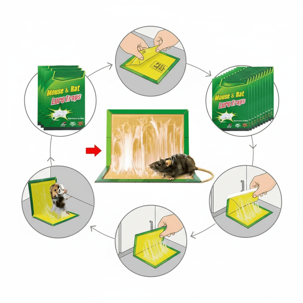 Mouse & Rat Lure Glue Traps - Genzzes