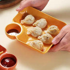 Multi-Section Serving Tray with Sauce Bowl