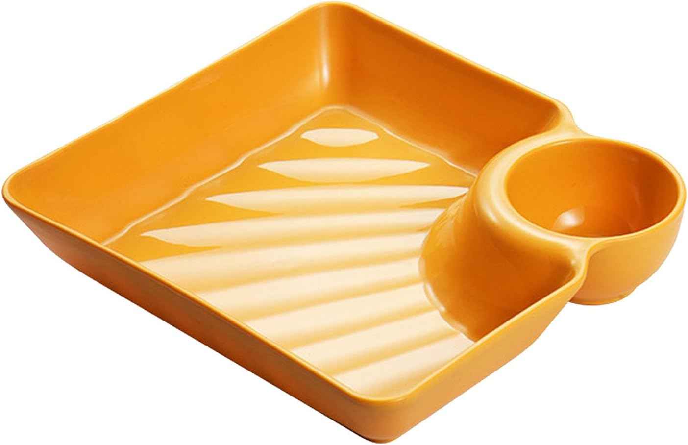 Multi-Section Serving Tray with Sauce Bowl