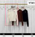 New Korean-style Sweet-and-cool Sister Embroidered Off-shoulder Long-sleeve Knit Top