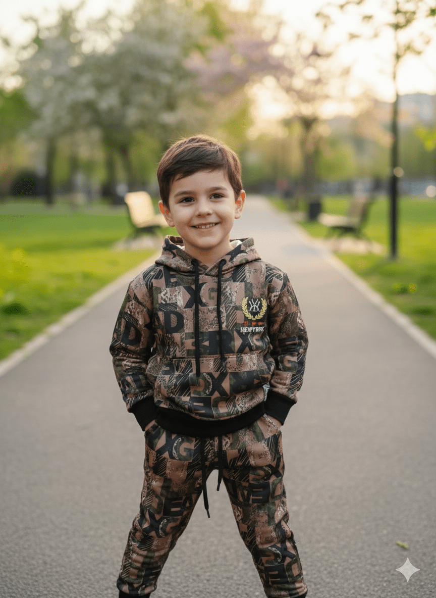 New York Kids Graphic Hoodie & Trouser Set - Genzzes
