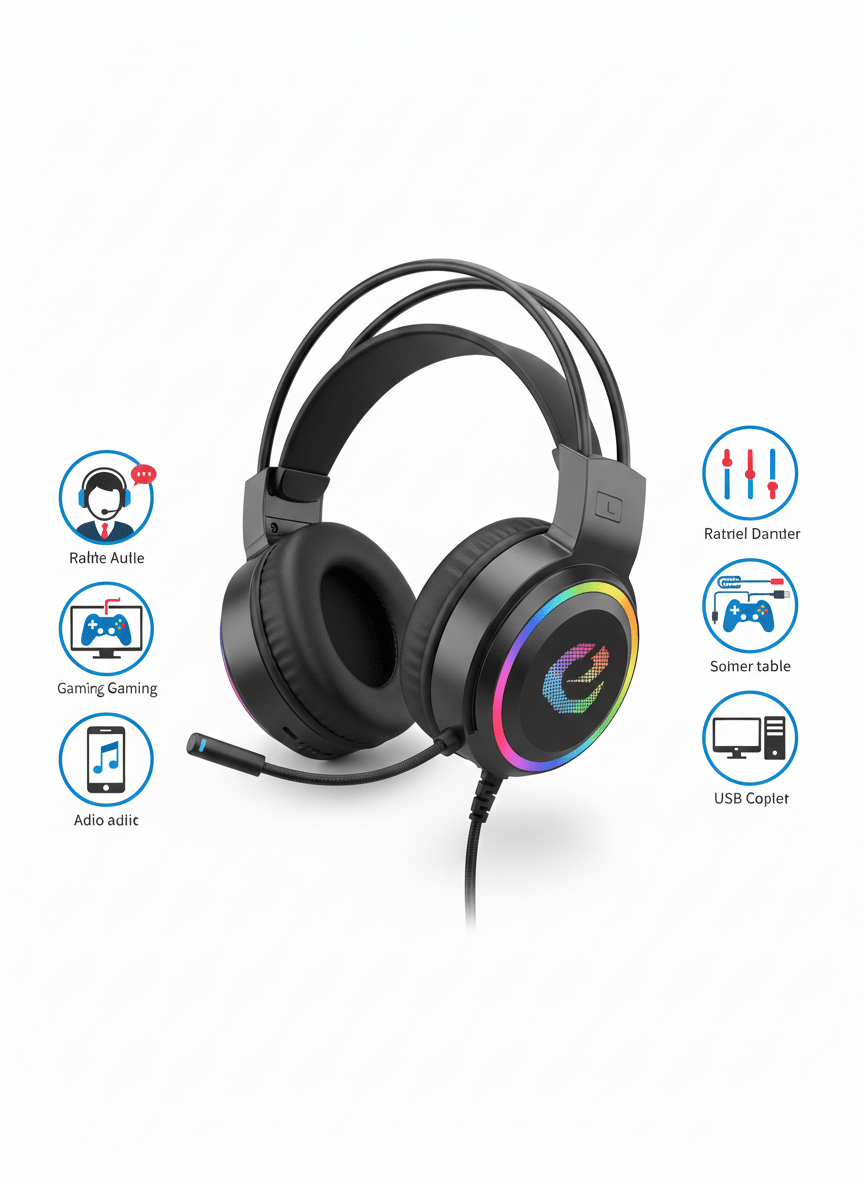RGB Gaming Headphone - Genzzes