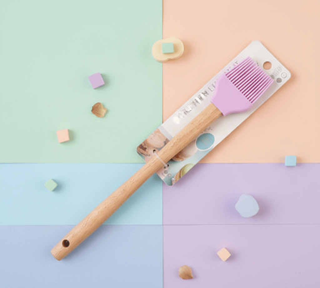 Silicone Oil Brush with Wooden Handle - Genzzes