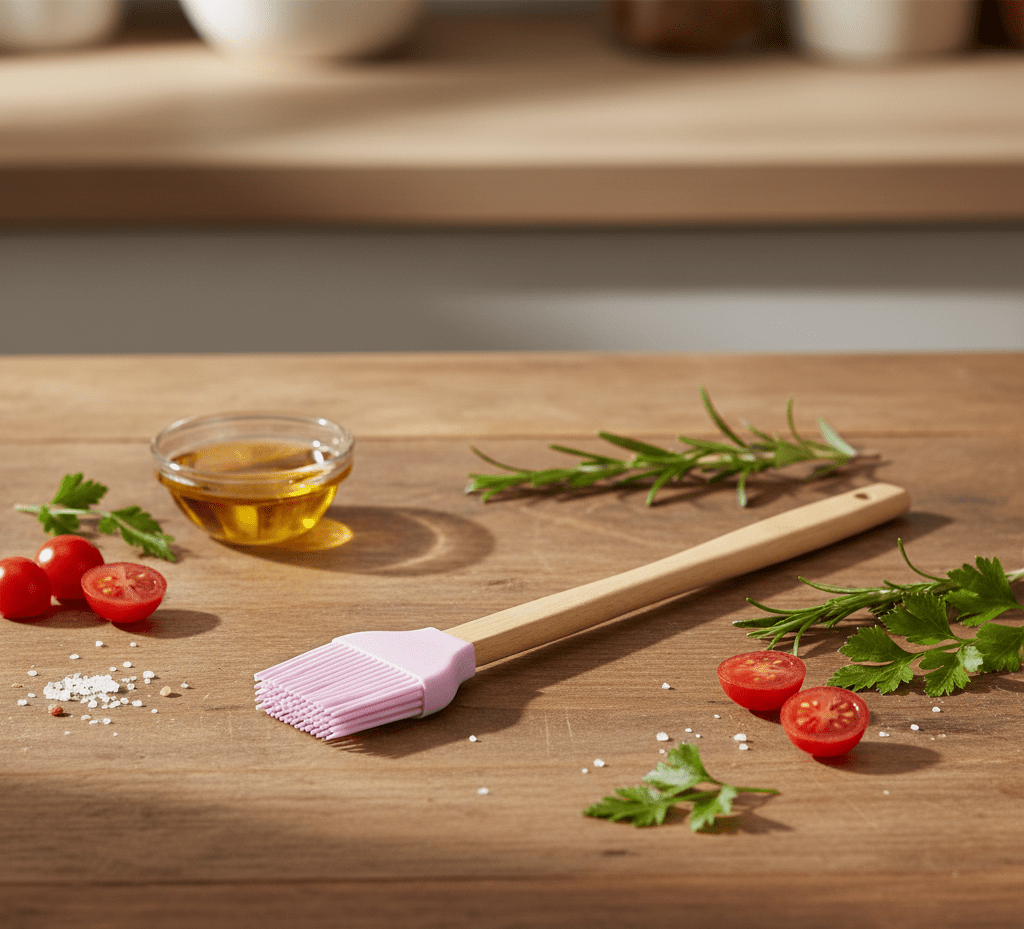 Silicone Oil Brush with Wooden Handle - Genzzes