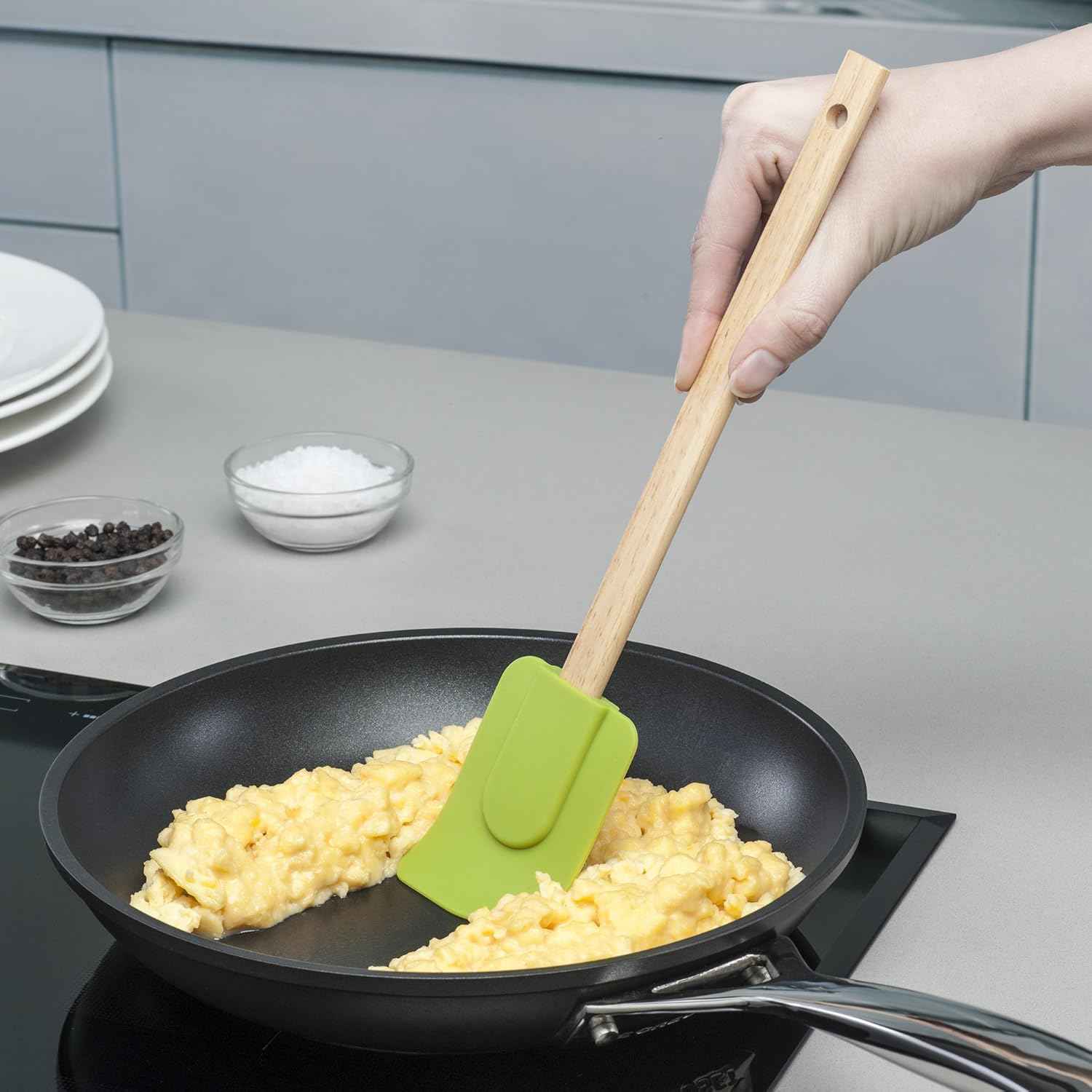 Silicone Spatula with Wooden Handle
