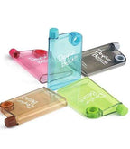 Slim Motivational Flat Water Bottle