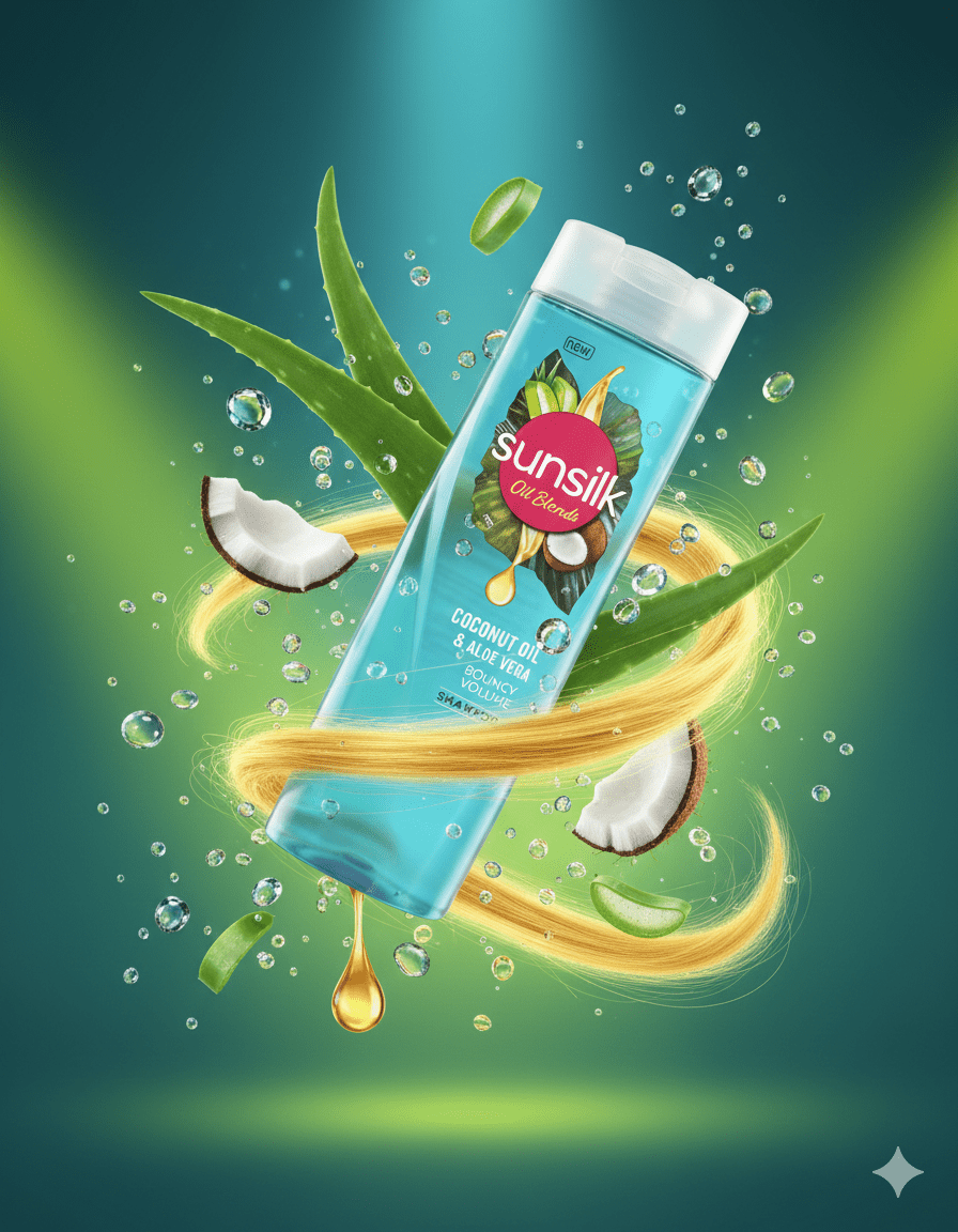 Sunsilk - Coconut Oil & Aloe Vera Bouncy Volume Shampoo - Genzzes