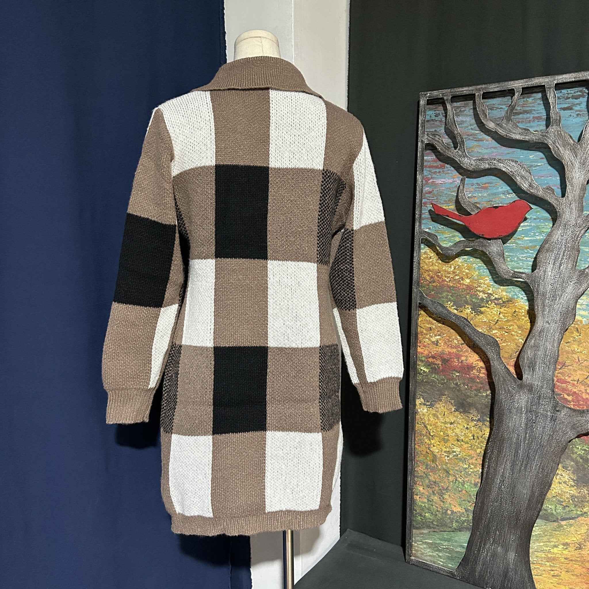 Thickened Knit Dress In Winter Coffee Girl