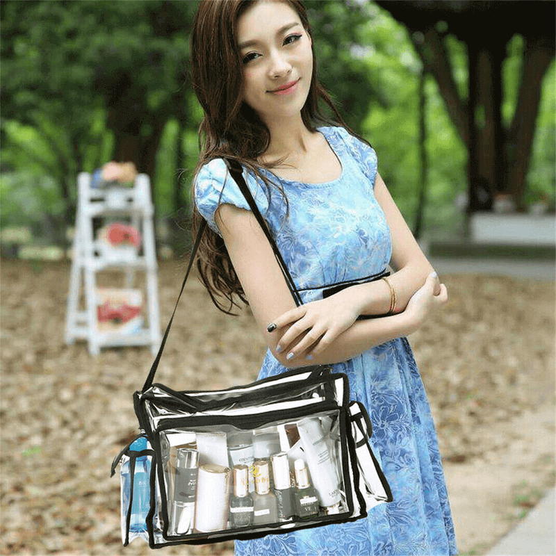 Transparent Cosmetic Storage Bag with Shoulder Strap - Genzzes