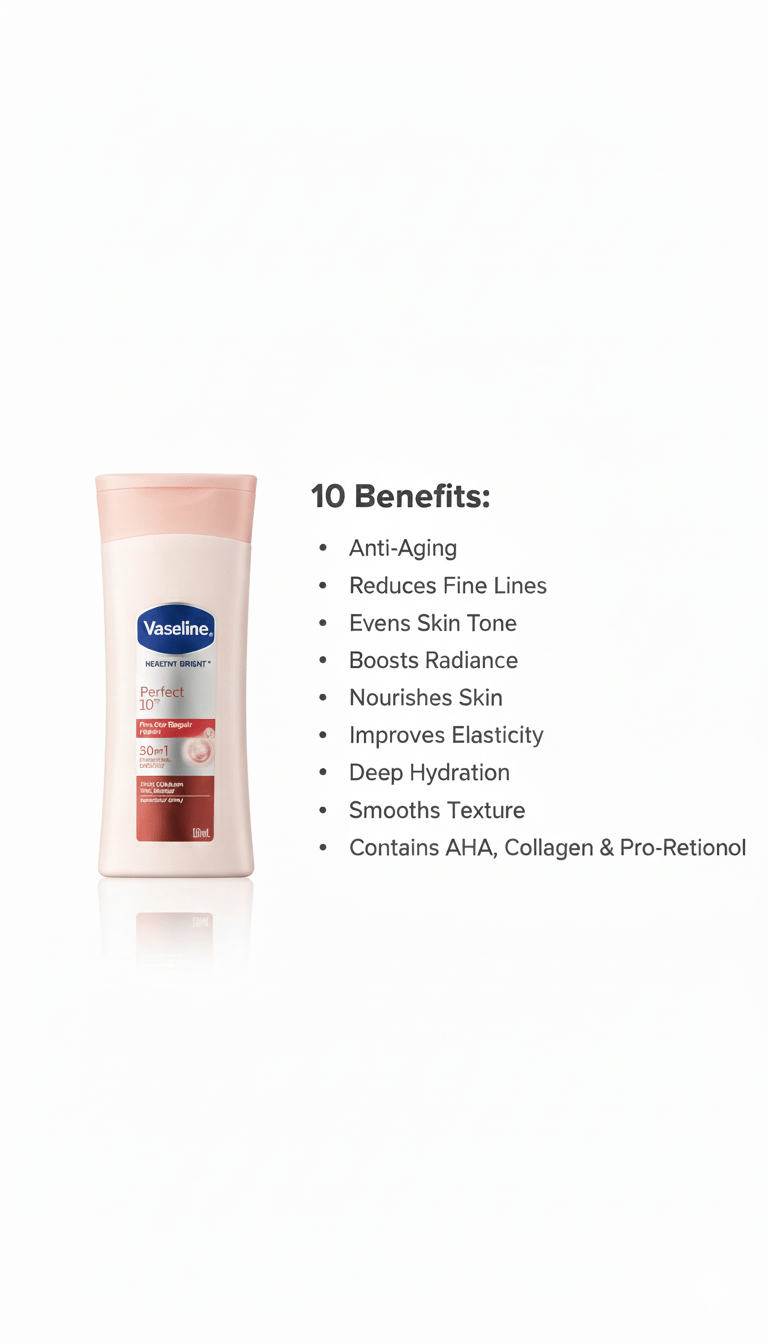 Vaseline - Healthy Bright Perfect 10 Pro-Age Repair Lotion - Genzzes