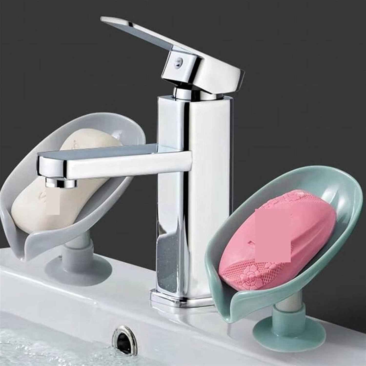 Waterfall-Style Soap Holder with Drain