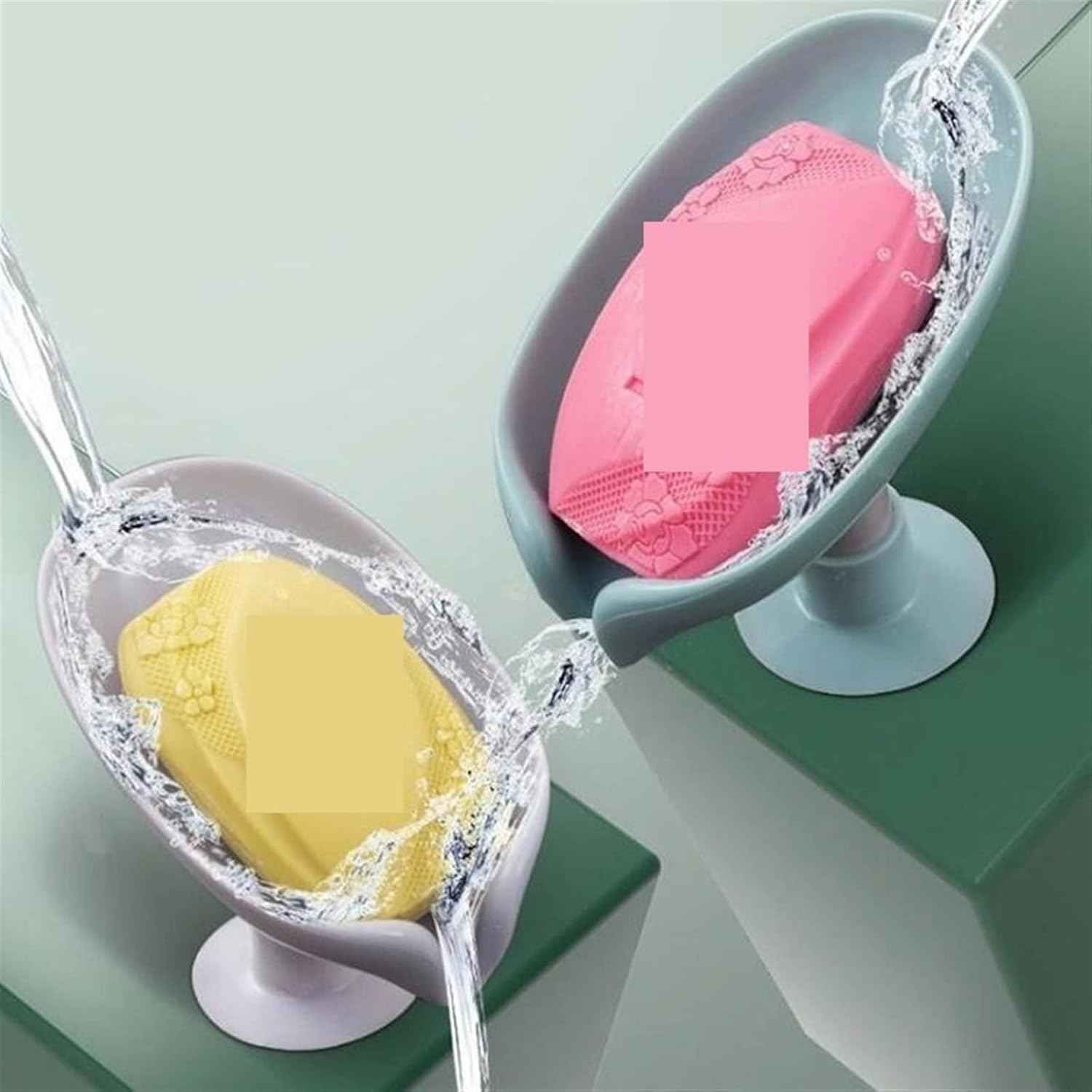 Waterfall-Style Soap Holder with Drain