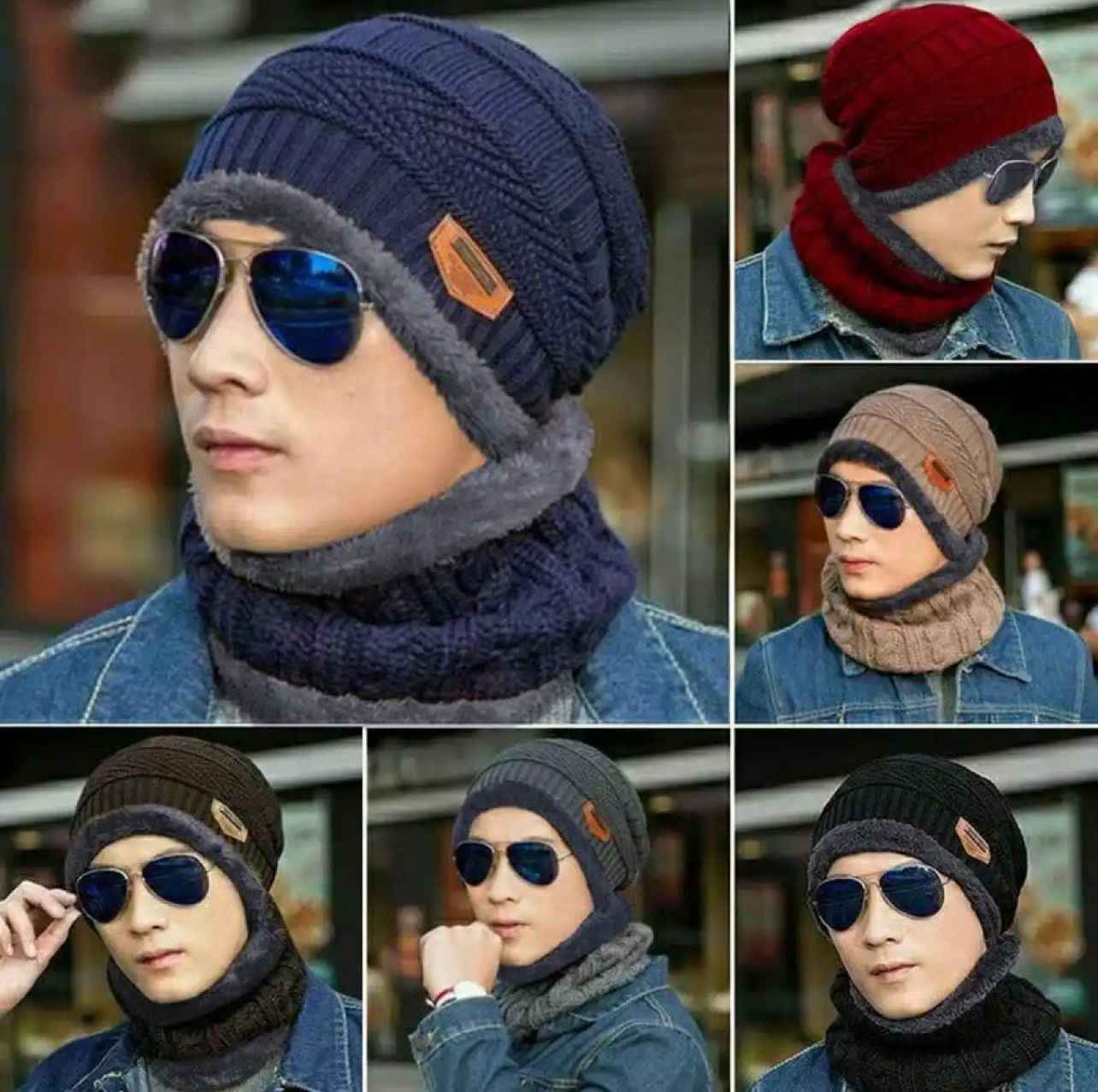 Winter Knit Beanie & Neck Warmer Set