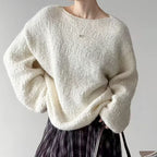 Womens Cozy Versatile Relaxed-fit Pullover Sweater - Genzzes