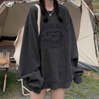 Women's Relaxed-fit Casual Hoodie With A Crew Neck